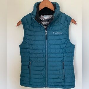 Womens Columbia Teal Lightweight Omni-Heat Quilted Puffer Vest XS
